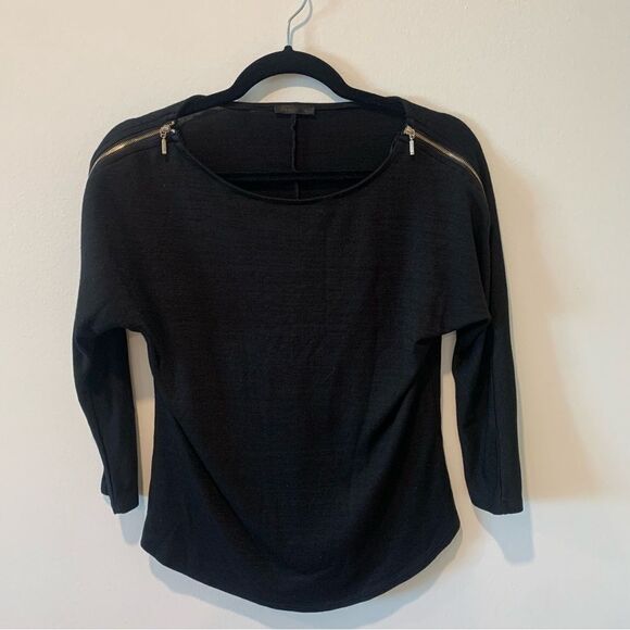 Dynamite Zipper Detail Black Top - Picture 1 of 5